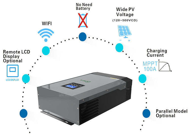 UN38.3 outre d'inverseur solaire hybride triphasé de norme de l'inverseur 8kw 10kw 12kw de grille