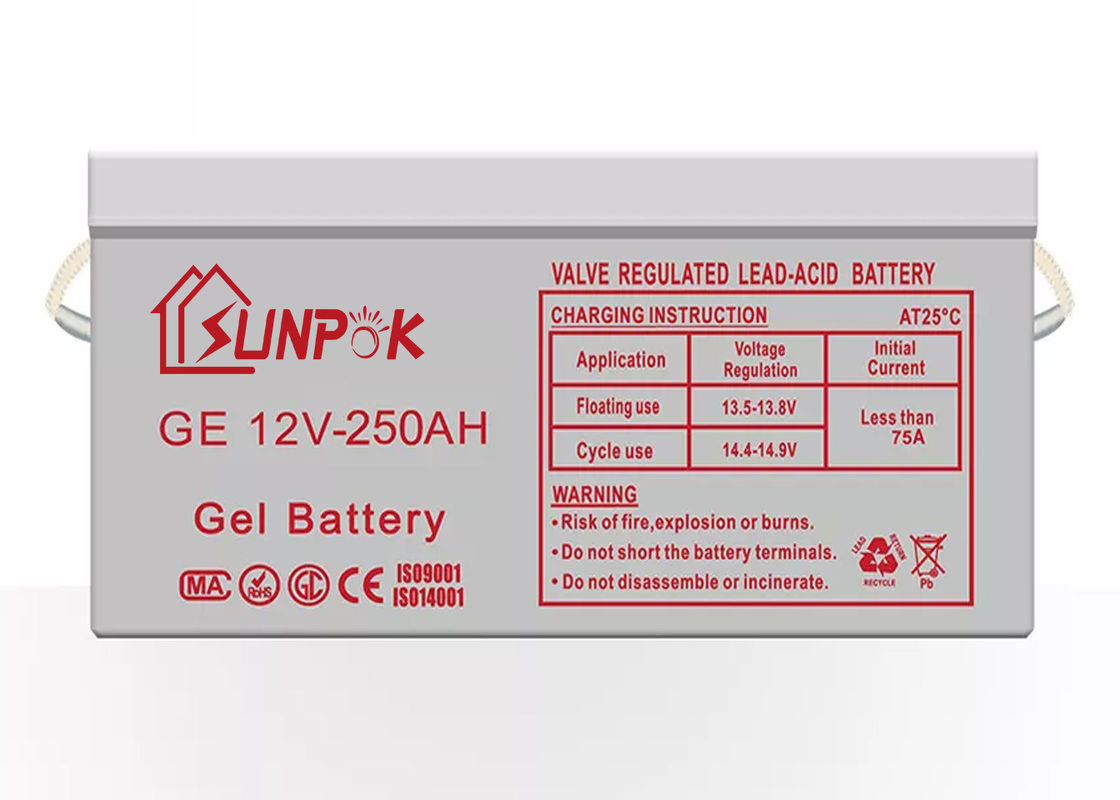 Batterie profonde solaire de gel de cycle de la batterie 12v 250ah 200ah 100ah de gel de cycle profond rechargeable de Subpok