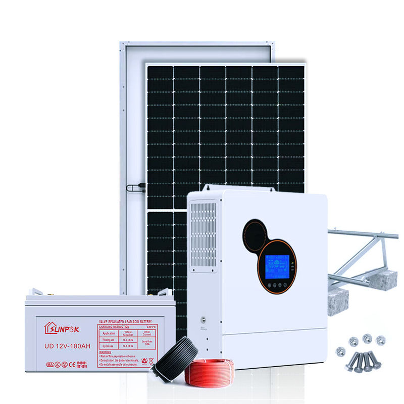 Sunpok 10kw 15kw 20kw outre de groupe électrogène solaire solaire des systèmes d'alimentation de grille 10000w