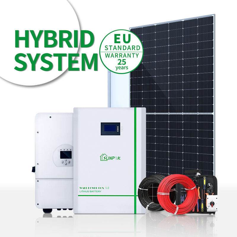 Systèmes d'alimentation solaire domestiques de systèmes de panneau solaire de maison du système solaire 10kw 30kw 50kw 90kw de maison de Sunpok