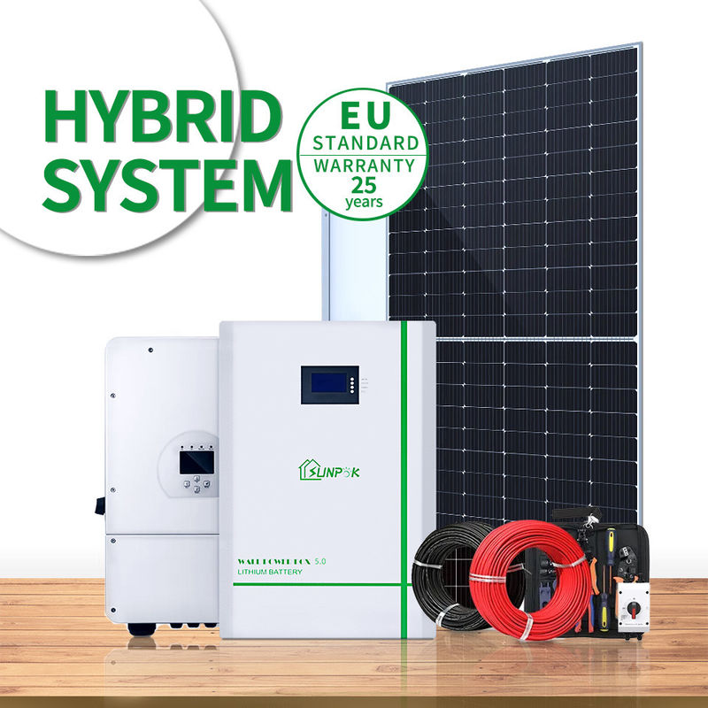 Système de chauffage solaire solaire électrique complet de système de système d'alimentation solaire de Sunpok 5Kw 10Kw 20Kw