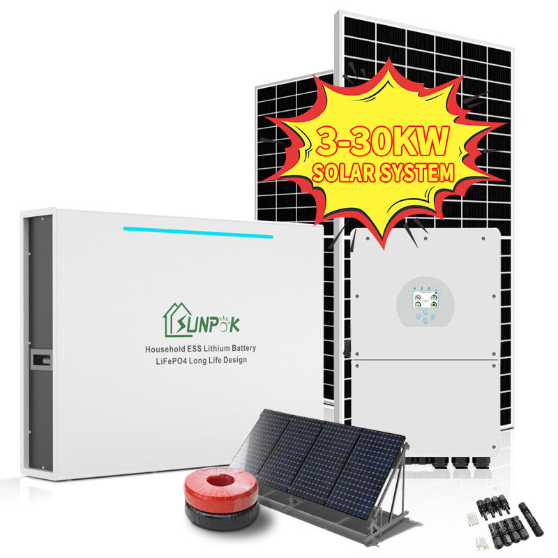 Outre du système solaire hybride 5Kw 8Kw 10Kw 12Kw d'énergie éolienne de grille outre du système électrique à la maison de grille