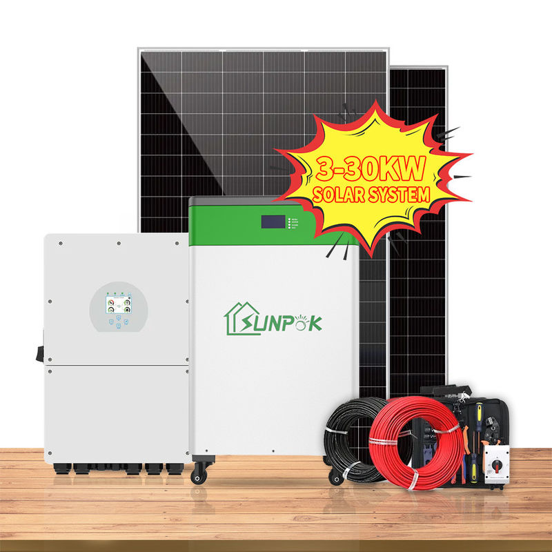Type réglé complet de batterie au lithium de système à énergie solaire de la maison 3KW