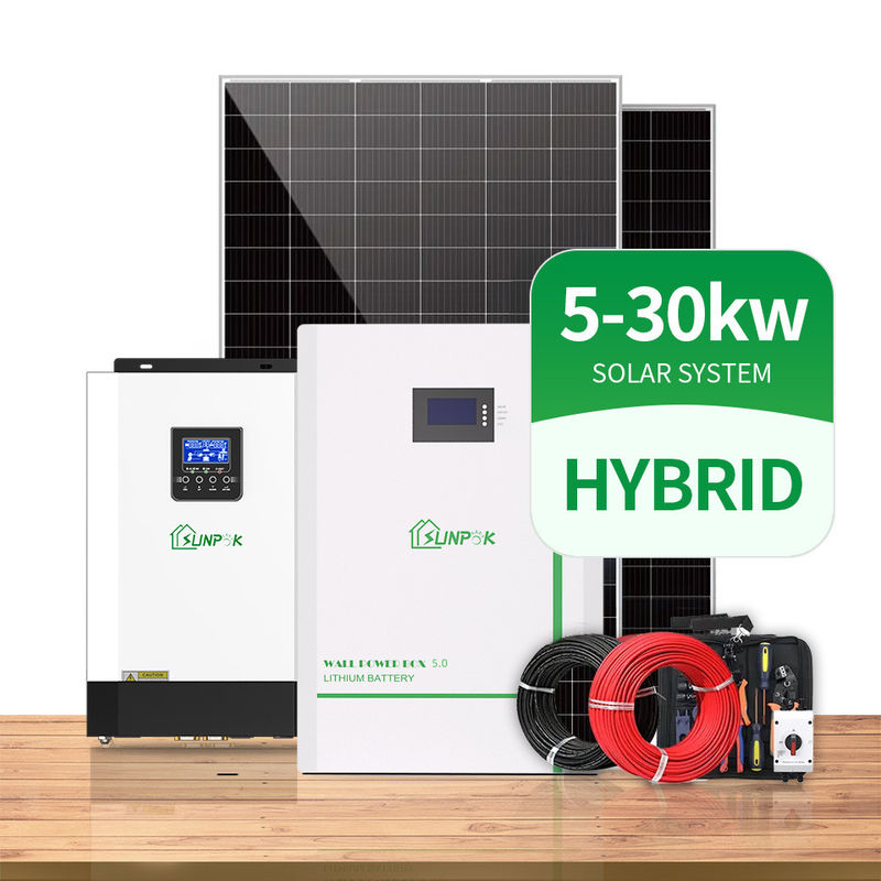 Système d'énergie solaire UN38.3, panneau solaire entièrement noir, ensemble complet sur réseau domestique, 5kw, 10kw, 12kw, 20kw, 30kw