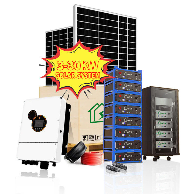 Hybride complet outre du système solaire de grille pour les produits à énergie solaire 15Kw de Chambres