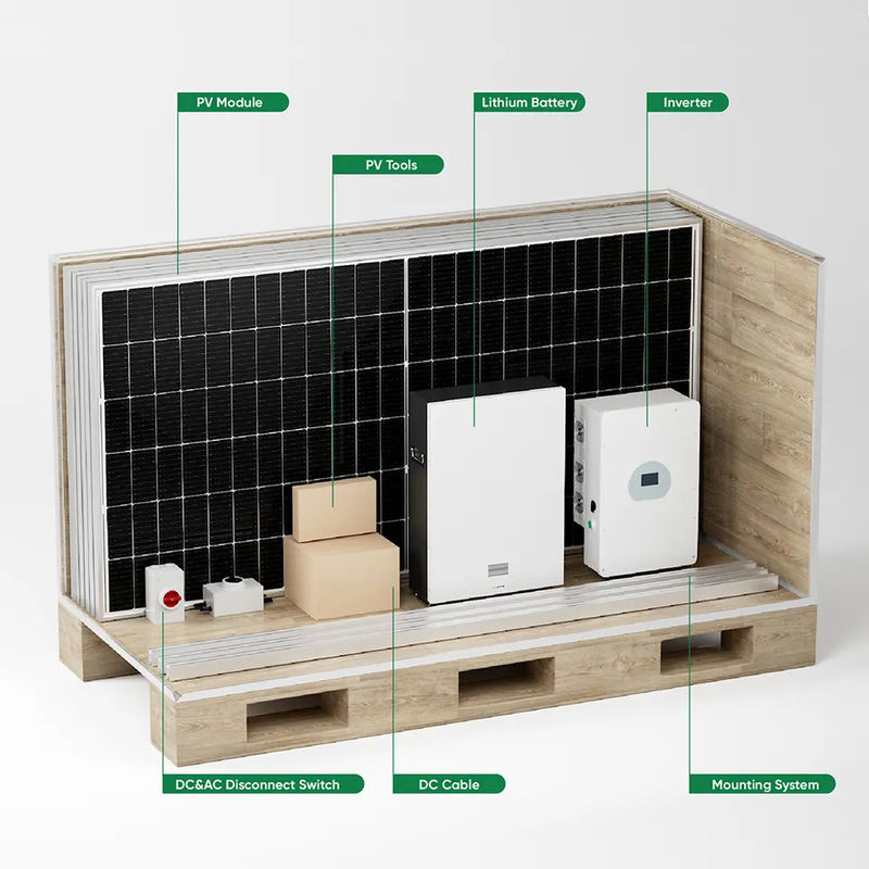 Inverseur à énergie solaire hybride de système de mise hors tension de grille résidentielle pour UE 10kw 12kw