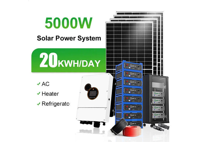 Contrôle MPPT Panneaux solaires à couche mince 48V 200ah 10kwh 20kwh Monture sur le toit