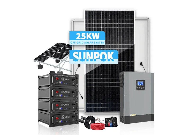 Systèmes photovoltaïques terrestres solaires hors réseau 48V 200ah 300ah 1000W 3000W Systèmes de montage photovoltaïque solaire