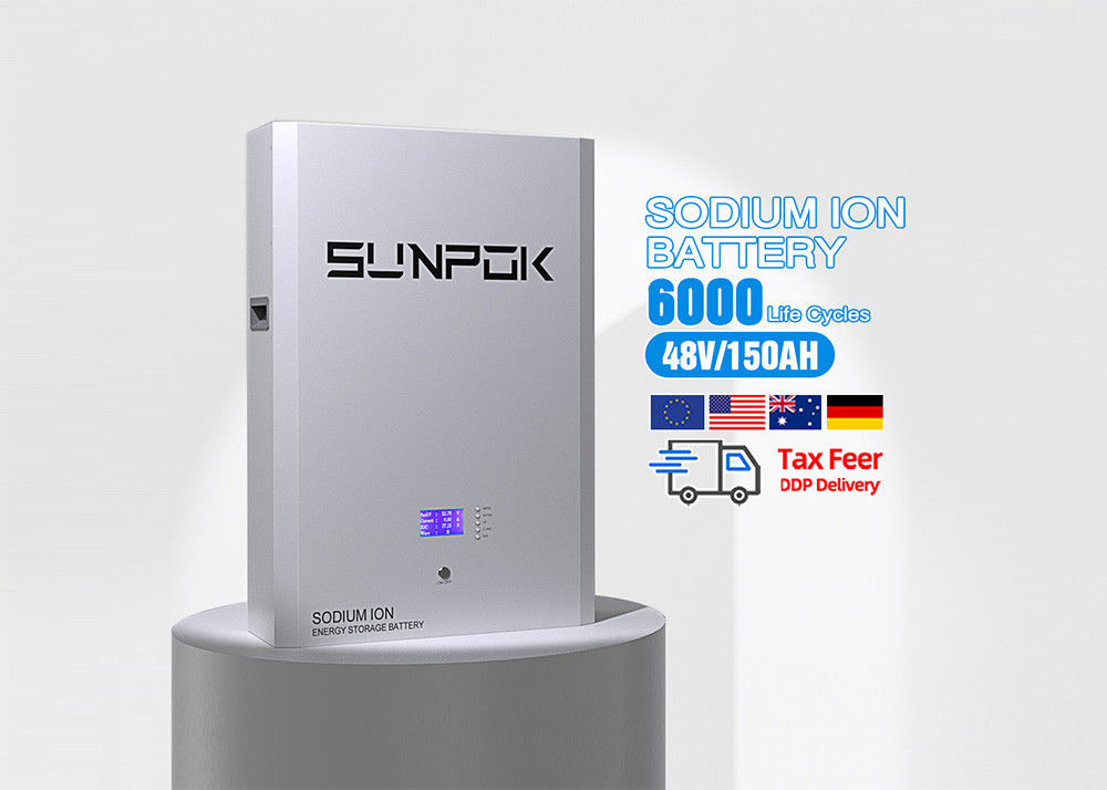 Batterie à ions de sodium Sunpok 98% efficacité de charge / décharge 5-30 KWh Plage de puissance de sortie