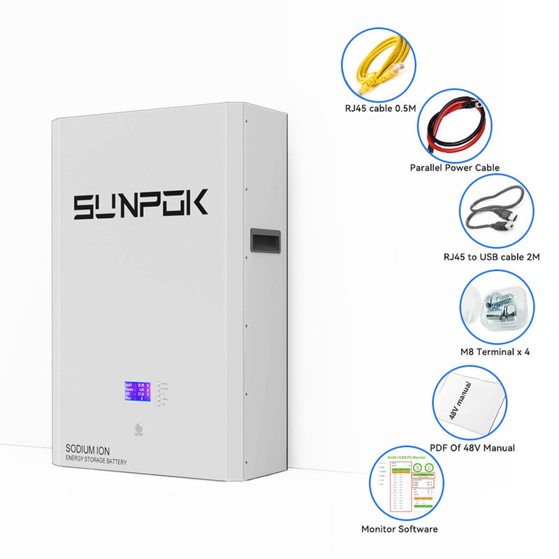Batterie à ions de sodium personnalisée Voltage nominal 48V 51.2V