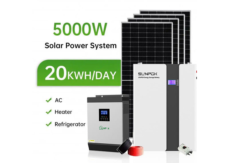 Kit de système solaire hybride certifié VDE avec contrôleur MPPT et type de batterie au plomb