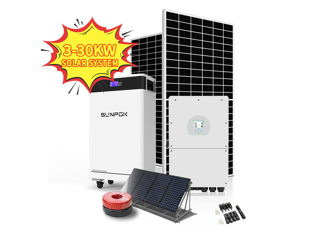 Système d'énergie solaire avec batterie au lithium 20kw 15kw 16kw 10kw hors réseau Système d'énergie solaire Système de stockage d'énergie solaire