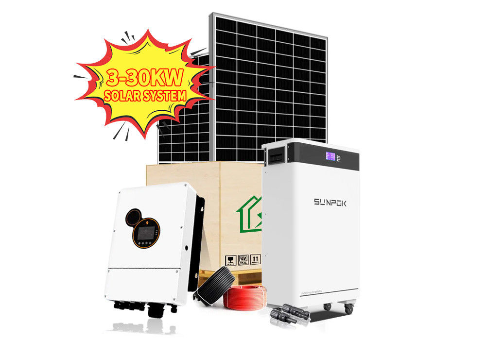 Système solaire 6.2kw Complete 6.2KW 11KW Kit solaire complet hors réseau Système de panneaux solaires pour la maison Système d'énergie solaire