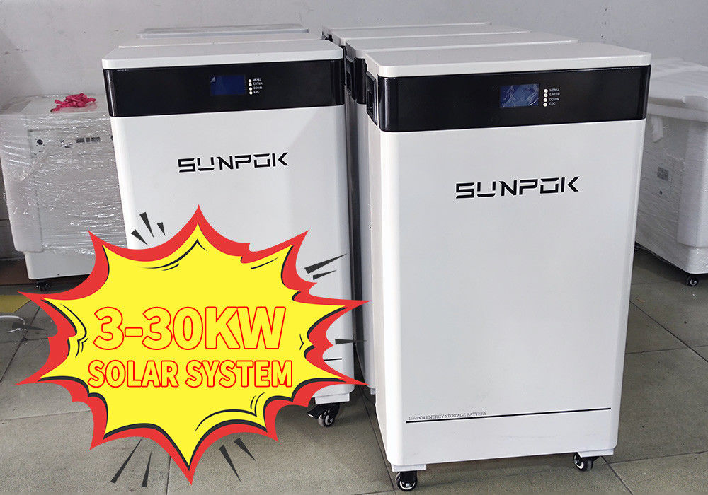 Systèmes hybrides d'énergie solaire 30kw 20kw 10kw Systèmes de stockage d'énergie 3 Phase 40kwh Système solaire à batterie au lithium