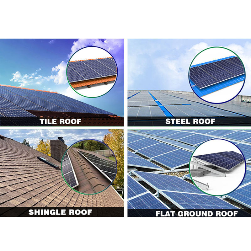 Système d'énergie solaire sur et hors réseau 5kw 10kw Système d'énergie solaire maison Kit de panneau solaire