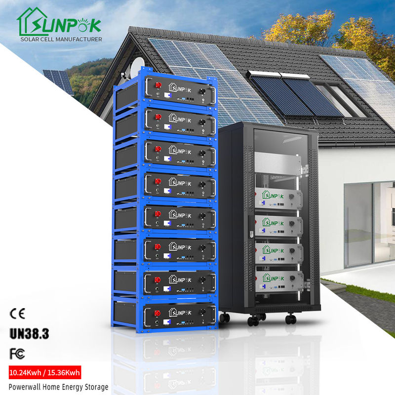 Batterie rack Systèmes de stockage d'énergie pour la maison Lifepo4 Batterie avec Bluetooth 48V 200AH 10kwh