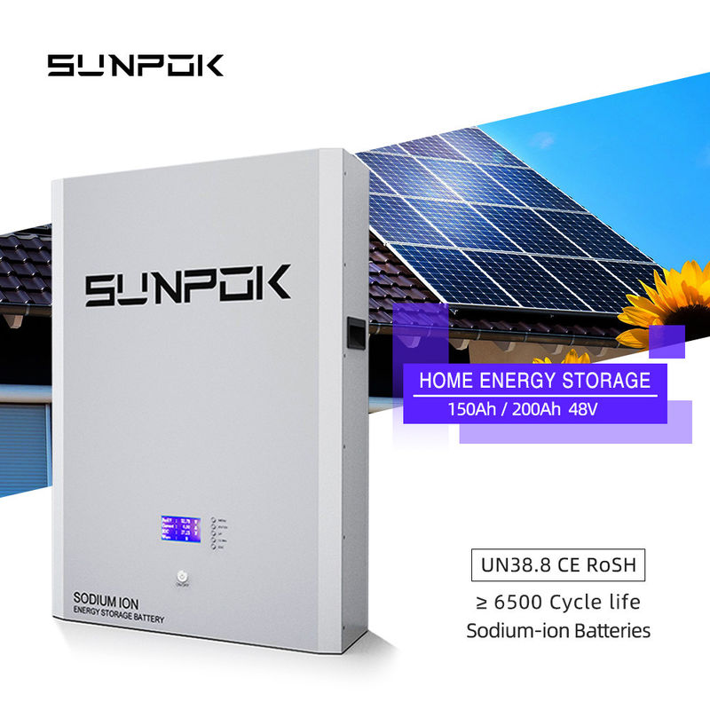 48v 51.2v 200Ah 48 51.2v Volt 10kwh 20kwh Na Piles à ions sodium Montez sur le mur Piles de stockage d'énergie solaire pour la maison