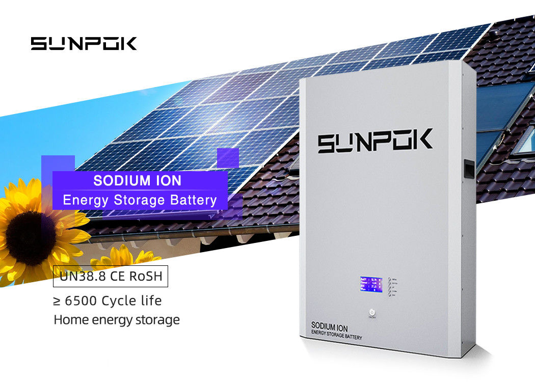 48V 10kwh Batterie sodium-ion Batterie de stockage sodium Na-ion Banque d'énergie solaire Power Wall Batterie sodium-ion 51.2V 200Ah