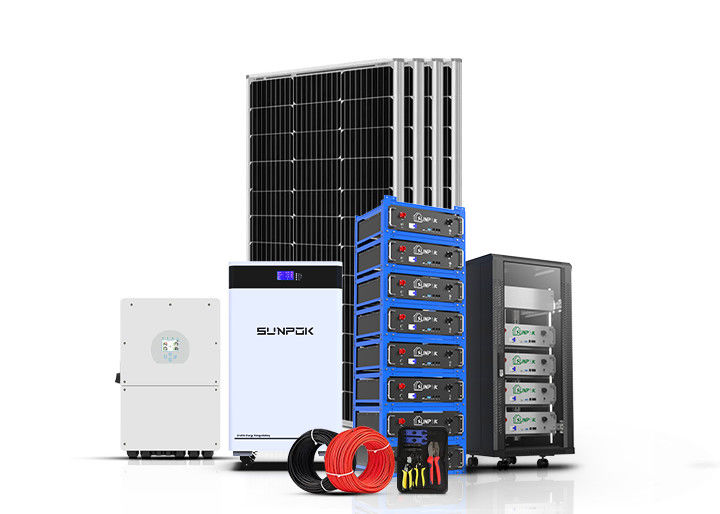 Système solaire photovoltaïque hors réseau 5 kW 10 kW 12 kW Systèmes solaires hybrides complets