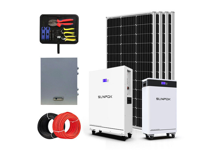 Système d'énergie solaire pour le commerce 3kw 3000w 6kw 8kw 10kw Système hybride sur réseau Système d'énergie solaire hors réseau