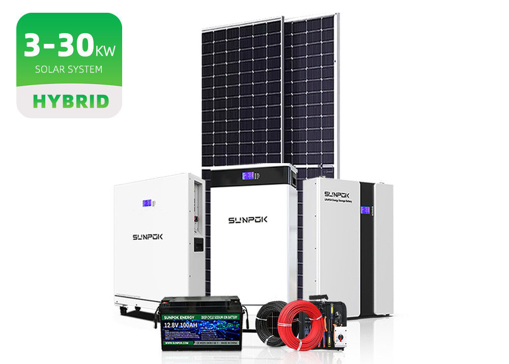 Système de stockage d'énergie solaire hybride hors réseau 5Kw 10Kw 20Kw 10Kva Système d'énergie solaire hors réseau avec stockage d'énergie ensemble complet
