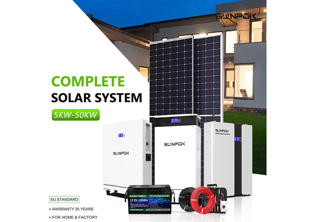 Système solaire photovoltaïque hors réseau 5 kW 10 kW 12 kW Systèmes solaires hybrides complets