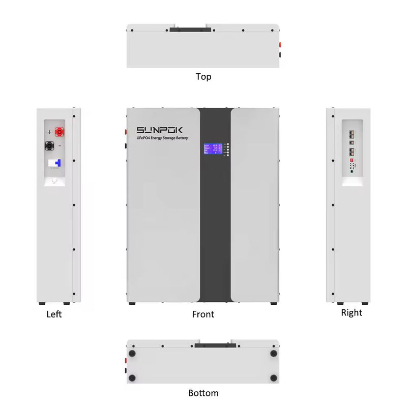 Smart Bms et Bluetooth 6500+ Cycle profond 51.2v 200ah batterie de stockage d'énergie