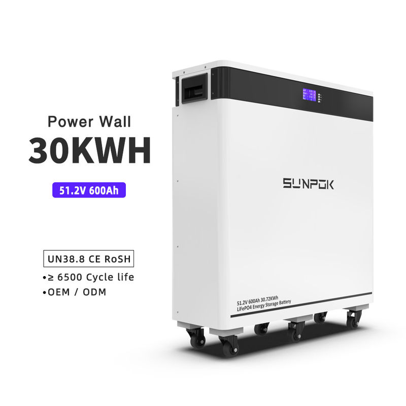 600Ah Lithium Ion Lifepo4 Batterie solaire 30kwh 48V 600Ah Lifepo4 Batterie Pack 51.2v 30kwh 30kw Système de stockage d'énergie solaire