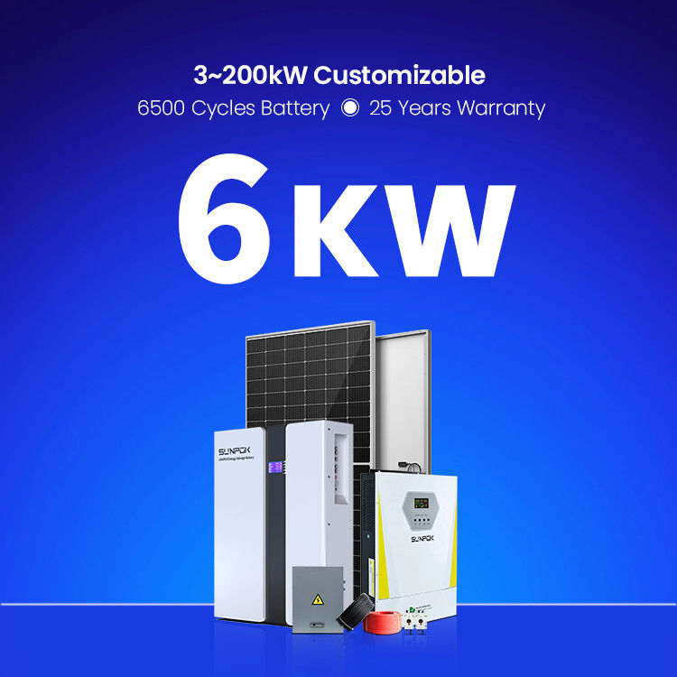 Ensemble complet 5KWH 3KWH 6KWH 8KW 10KW 10KWH 15KW Système hybride de stockage d'énergie solaire