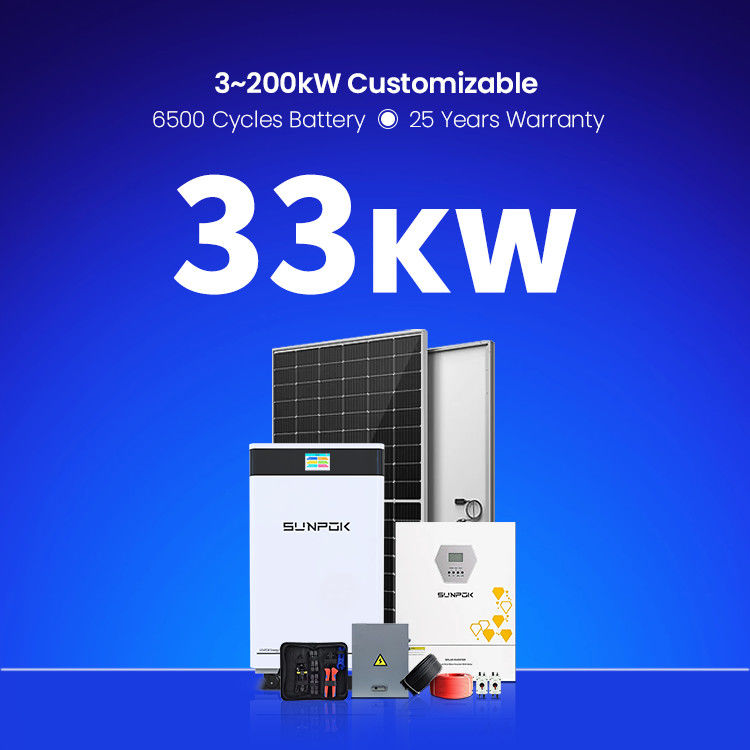 Système de stockage hybride d'énergie solaire hors réseau 5KW 10KW 20KW 30KW 10KVA Système d'énergie solaire hors réseau avec stockage complet