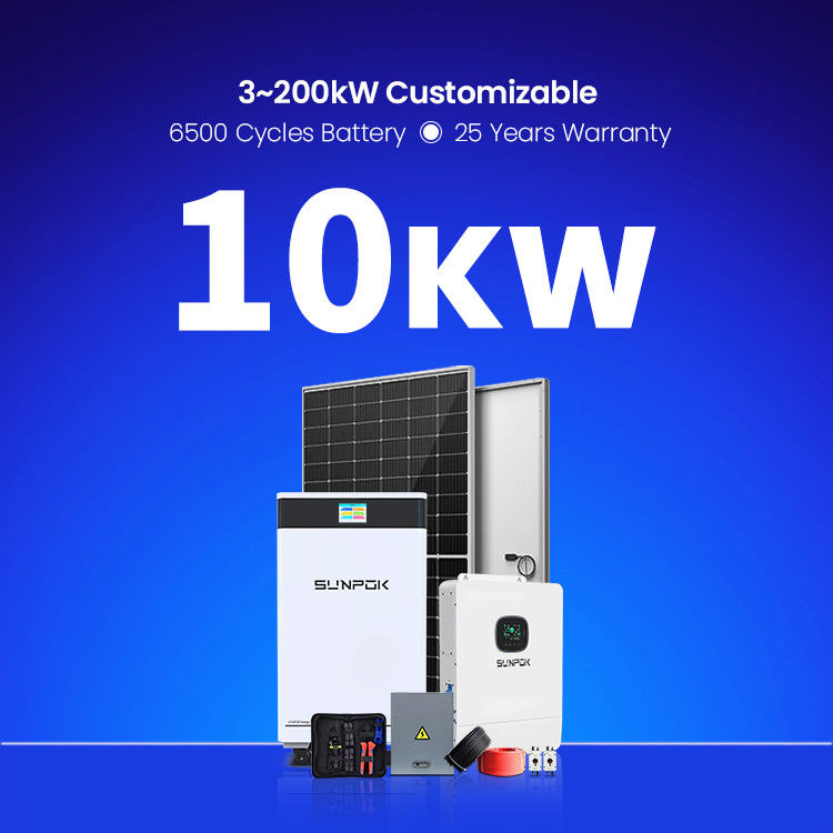 Nouveau ensemble complet Système solaire hybride Système solaire 3kw 5kw 8kw 10kw 15kw Système d'énergie solaire hors réseau Pour usage domestique
