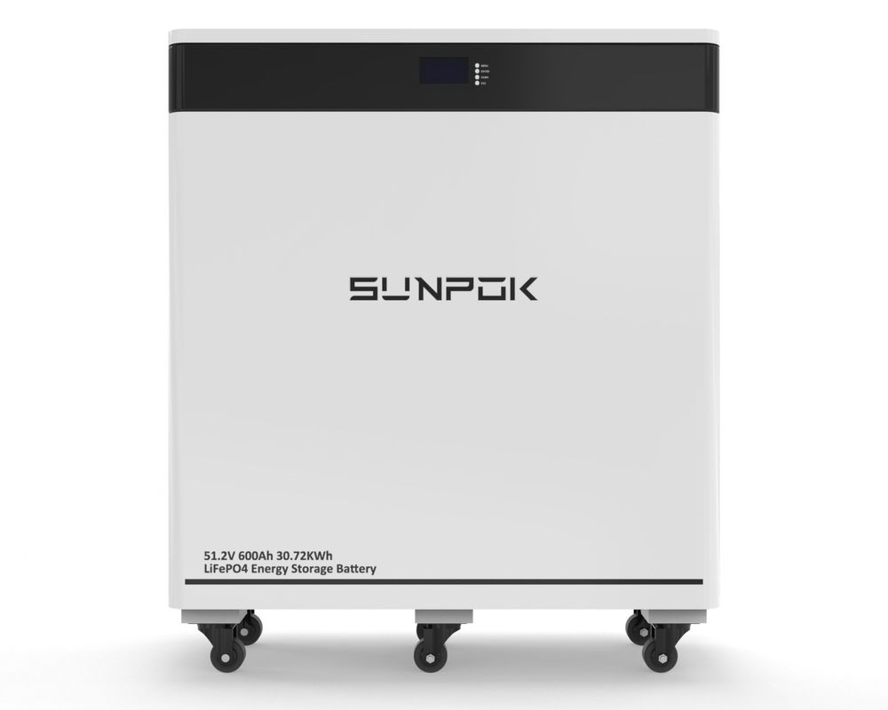 2025 Type de plancher 30kwh Lifepo4 Pack de batterie 51.2v 600Ah Stockage d'énergie Batterie au lithium avec WIFI et Bluetooth