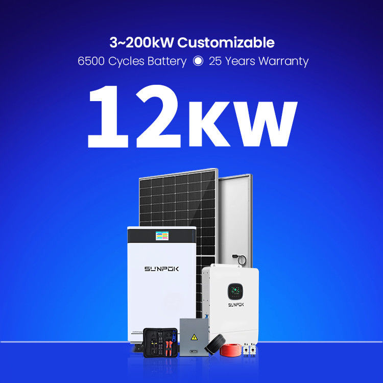 5 kW 10 kW 12 kW 15 kW 18 kW 20 kW 25 kW 30 kW Système d'énergie solaire hors réseau Système d'énergie solaire de stockage Système d'énergie solaire
