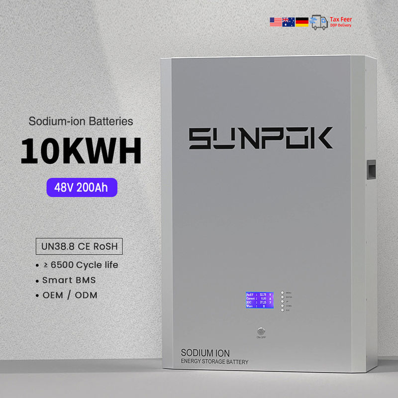 48V 10kwh Batterie sodium-ion Batterie de stockage sodium-Na-ion Banque d'énergie solaire Paroi électrique Batterie rechargeable sodium-ion