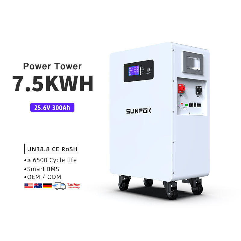 2025 Nouveau design 7.5Kwh batterie 24V 300 batterie lithium-ion 300Ah batterie au lithium 300Ah Systèmes de stockage d'énergie solaire