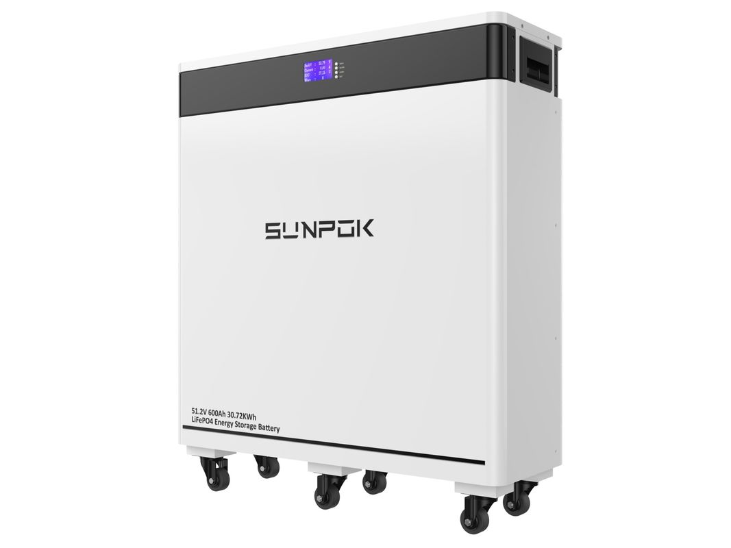 30KW Cycles profonds 600AH Monté au sol mobile LiFePO4 51.2V batterie au lithium-ion