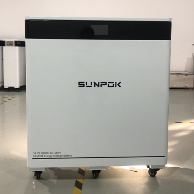 Système de stockage d'énergie domestique monté au sol 30kWh Batterie solaire au lithium Lifepo4 48V Batterie de stockage d'énergie