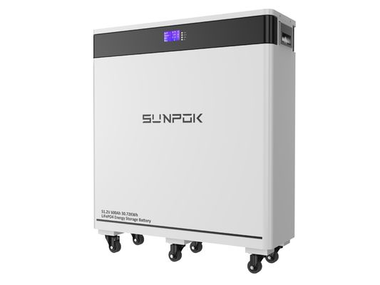 NEW 32KW Moveable LiFePO4 51.2V 32kwh 30kwh 628Ah 10000 Cycles Lithium Ion Battery Pack Home Energy Storage System