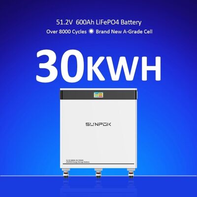 Vertical Solar Battery Energy Storage 51.2V 600ah 628ah 30kwh 32kwh Ground Mount Lithium Ion Battery