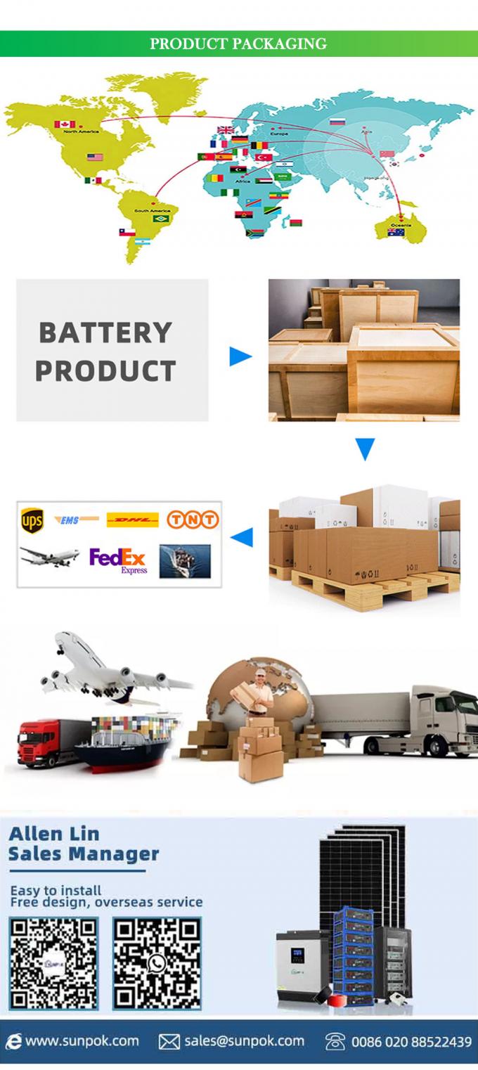 2025 Nouveau 30KW 600Ah 51.2V 8000 Cycles Verticalement mobile LiFePO4 Batterie Pack Cellule solaire pour le système de stockage d'énergie à domicile 9