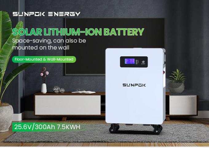 2025 Nouveau design 7.5Kwh batterie 24V 300 batterie lithium-ion 300Ah batterie au lithium 300Ah Systèmes de stockage d'énergie solaire 0